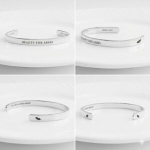 Restoration Affirmation Cuff Bracelet | Beauty for Ashes